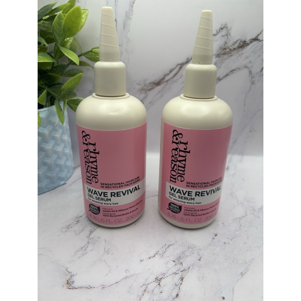 2‎ Rhyme & Reason Wave Revival Gel Serum 6.7 Oz Each 100% Natural Extracts